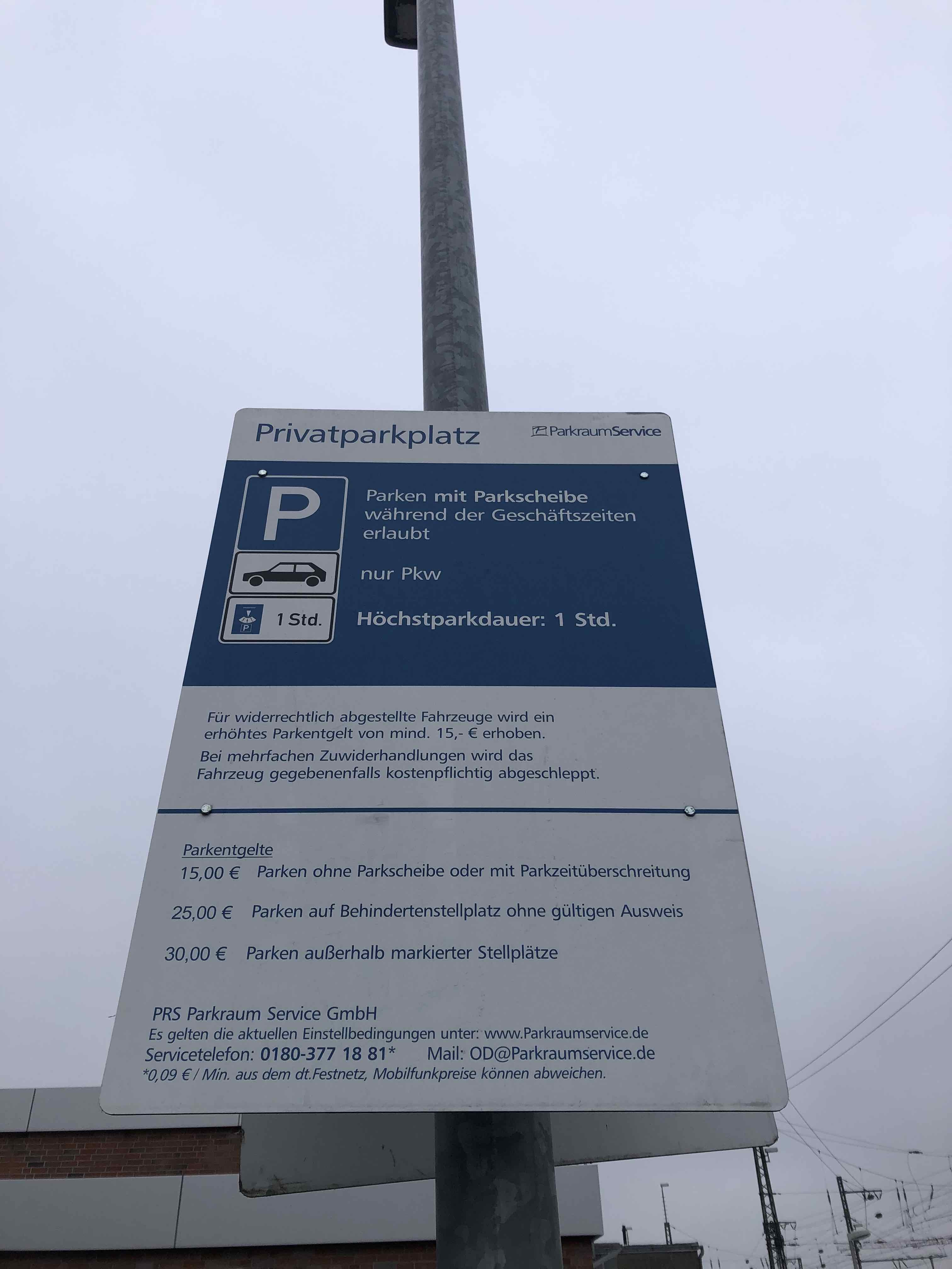 Parkraumüberwachung auf privaten Parkplätzen