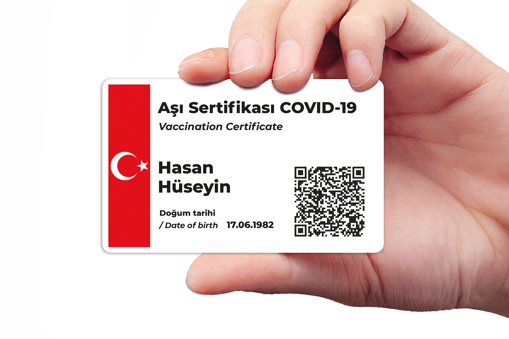 Corona Impfpass drucken Türkisch Asi Sertifikasi CovPass App als Karte, Corona Warn App